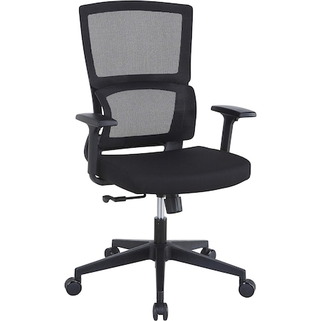 Lorell Reclining Mid-Back Mesh Chair, Black LLR81988